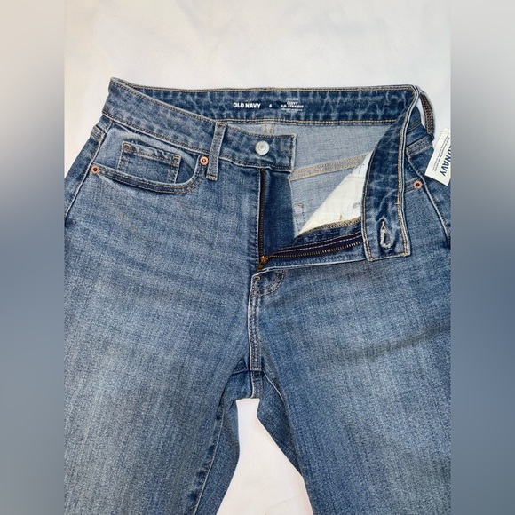 Old Navy NWT Size 6 Medium Wash High Rise OG Curvy Straight Leg Jeans - Picture 7 of 12